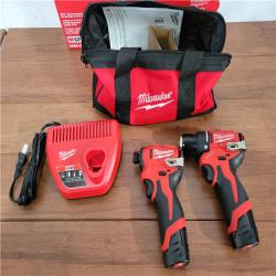 California NEW Milwaukee M12 Subcompact Brushless 2-Tool Combo Kit  Includes (2) Batteries  Charger & Bag