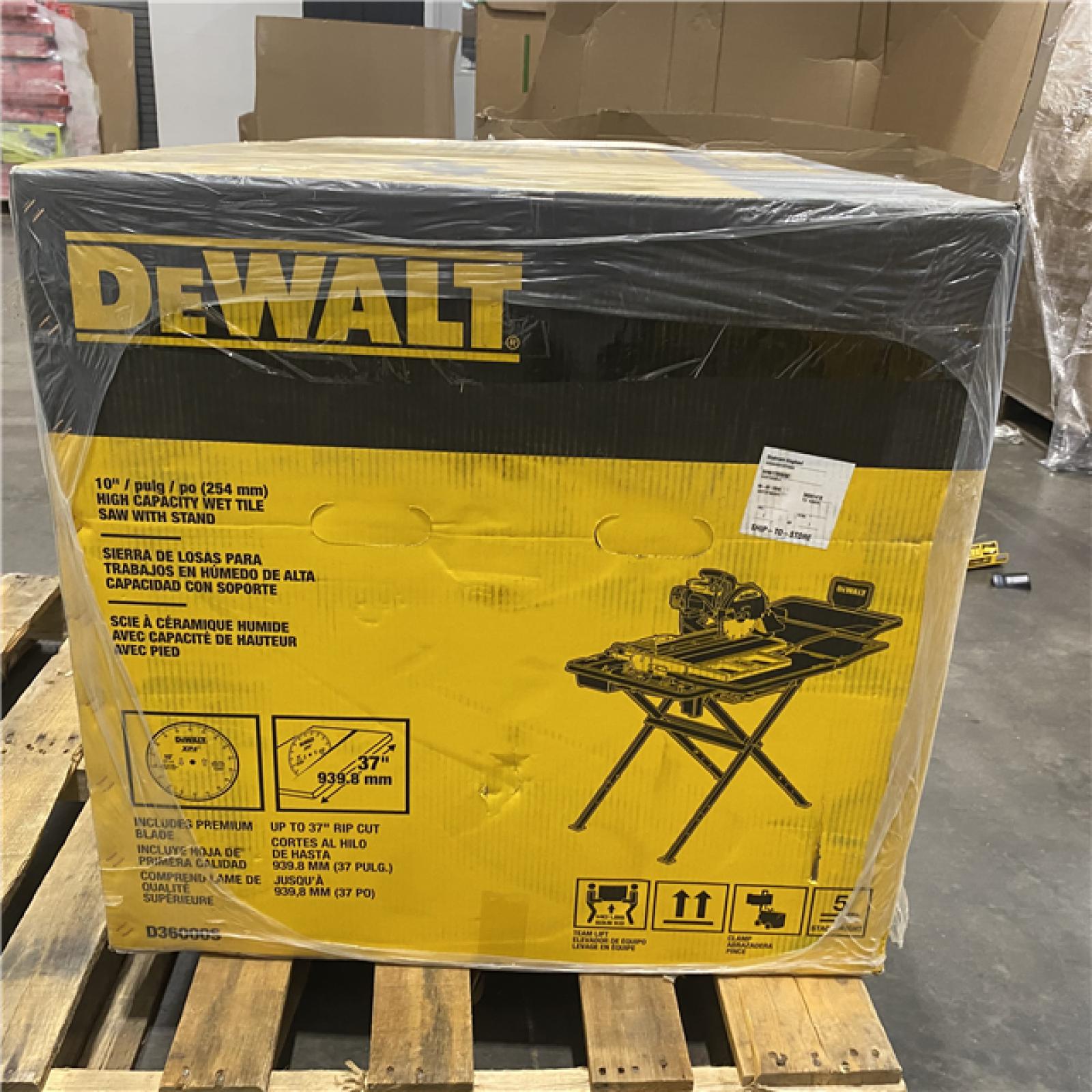 NEW-  DeWALT D36000S 10 Professional Heavy Duty Wet Tile Saw Attachment W/ Stand