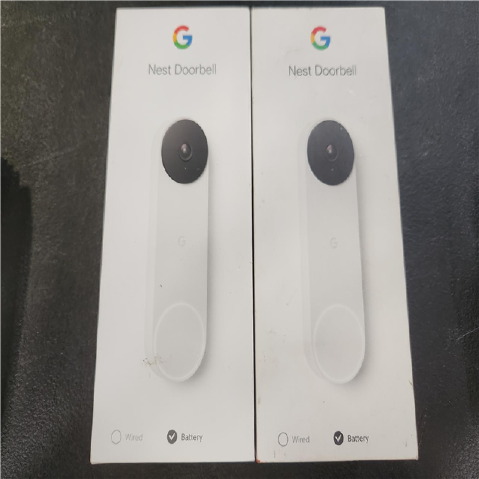 Phoenix AS-IS Google Nest Doorbell - Smart Wi-Fi Video Doorbell Camera - (2-Pack)