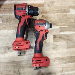 HOUSTON LOCATION - AS-IS Milwaukee 18V Lithium-Ion Brushless Cordless Compact Drill/Impact Combo Kit