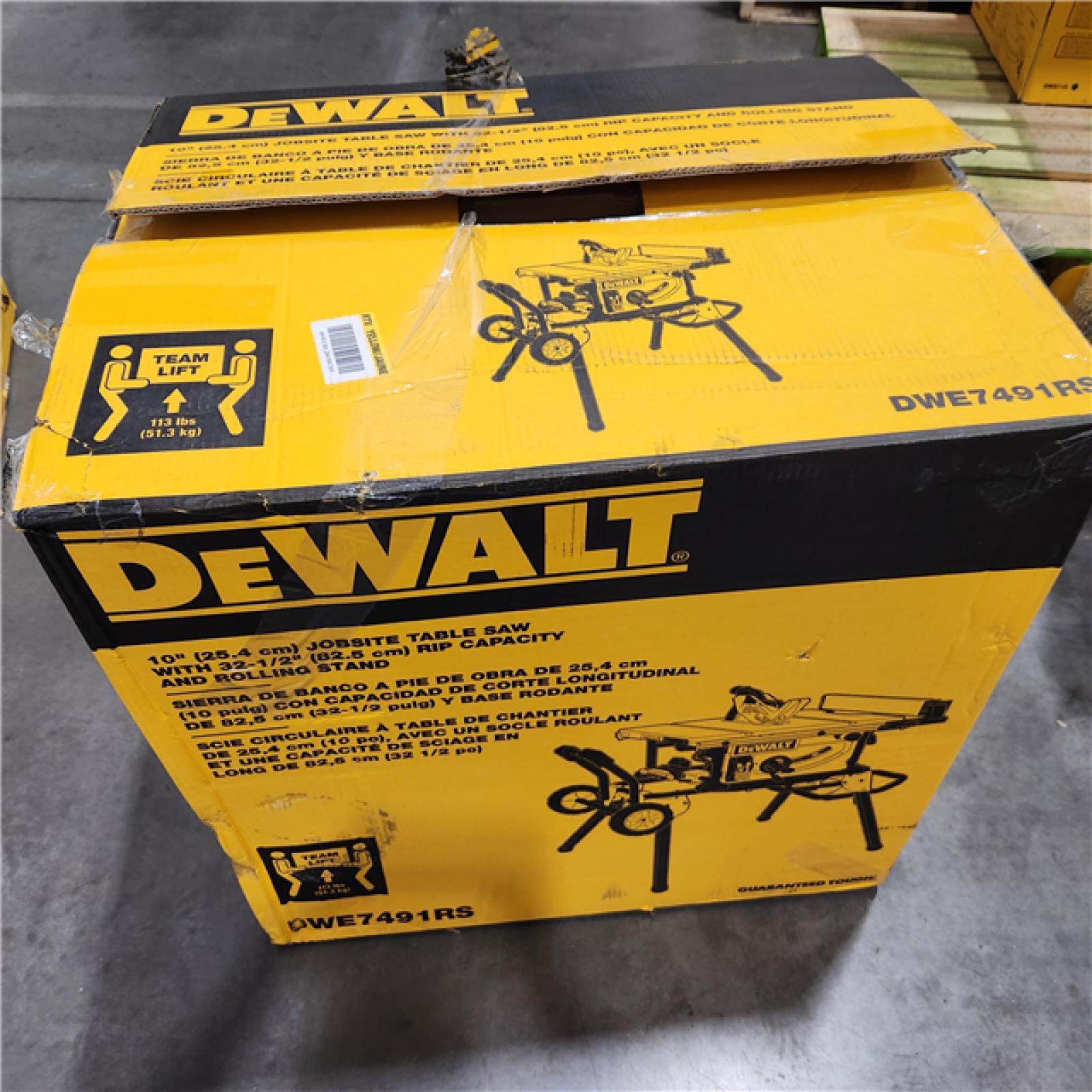 As-Is- DEWALT 10 in. 15 Amp 120V Site-Pro Compact Jobsite Table Saw