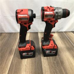 AS-IS Milwaukee FUEL 18V Lithium-Ion Brushless Cordless Hammer Drill and Impact Driver Combo Kit