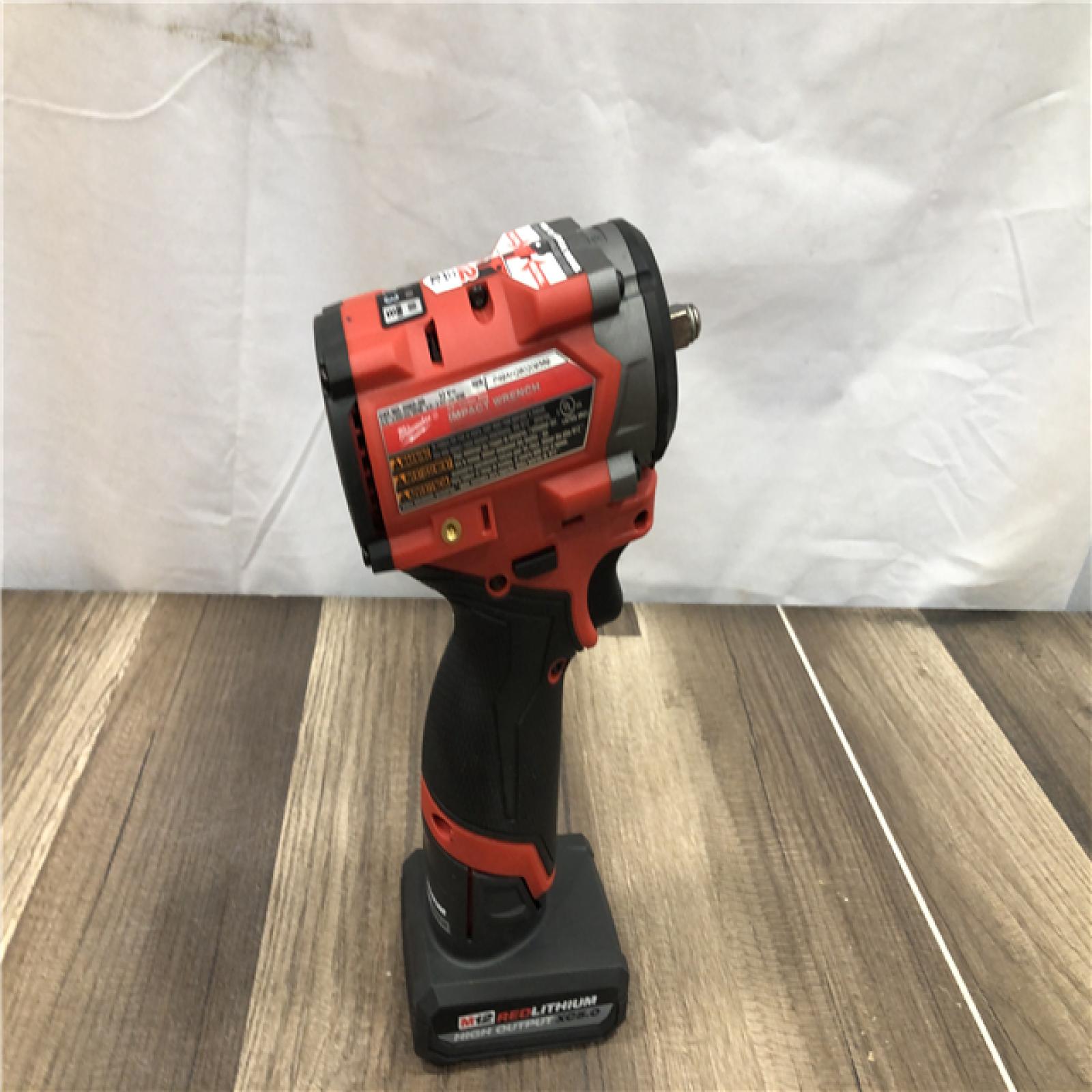 AS-IS Milwaukee M12 FUEL 12V Li-Ion Brushless Cordless Stubby 3/8 in. Impact Wrench Kit