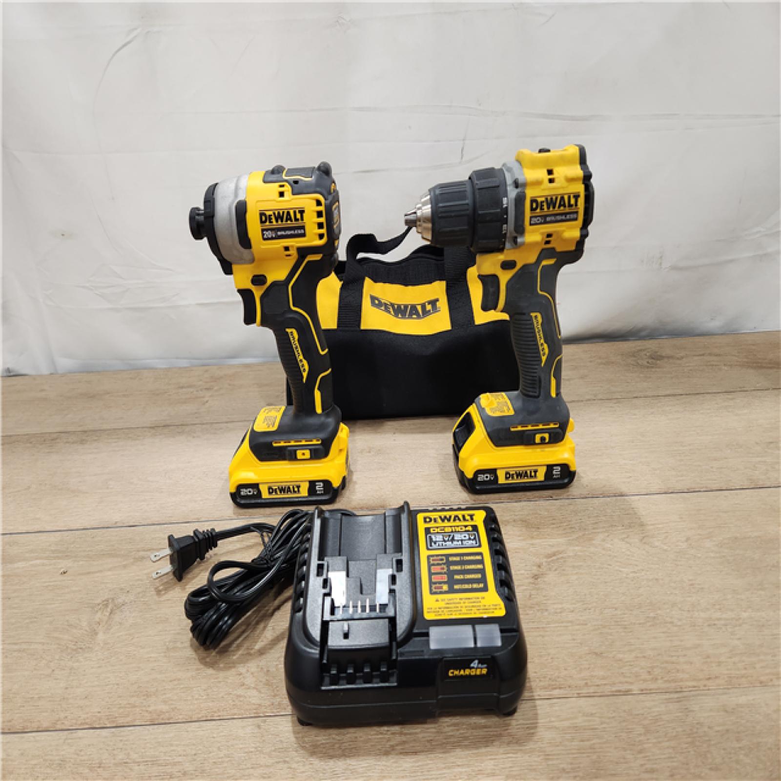 AS-IS- DEWALT ATOMIC 20-Volt MAX Lithium-Ion Cordless (2-Tool) Combo Kit