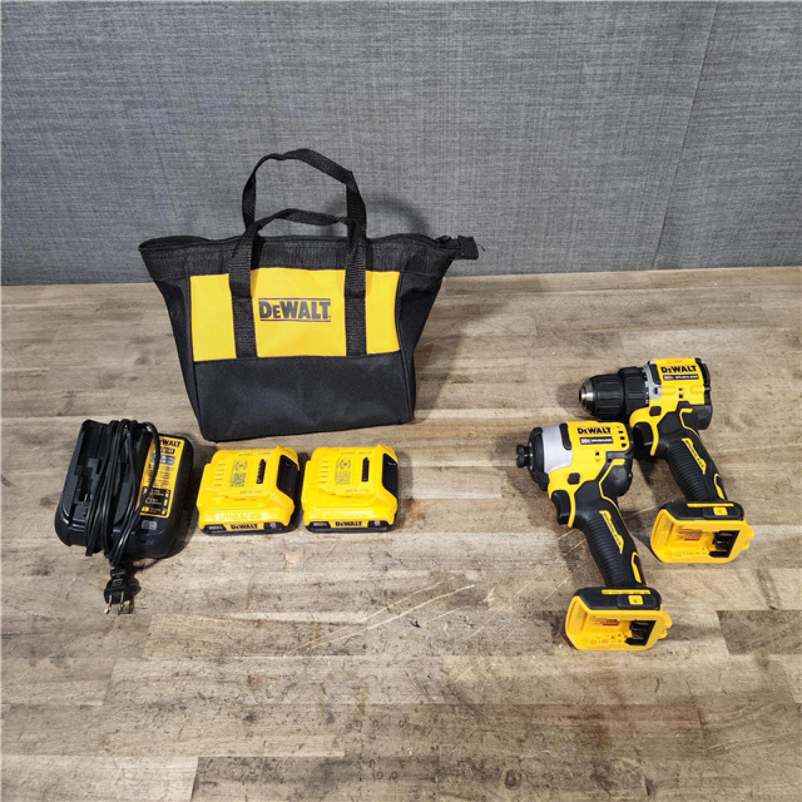 HOUSTON LOCATION - AS-IS DEWALT 2 TOOL COMBO KIT W/ (2) BATTERY & CHARGER
