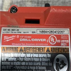 AS-IS Milwaukee 18V Lithium-Ion Brushless Cordless 1/2 in. Compact Drill/Driver with kit