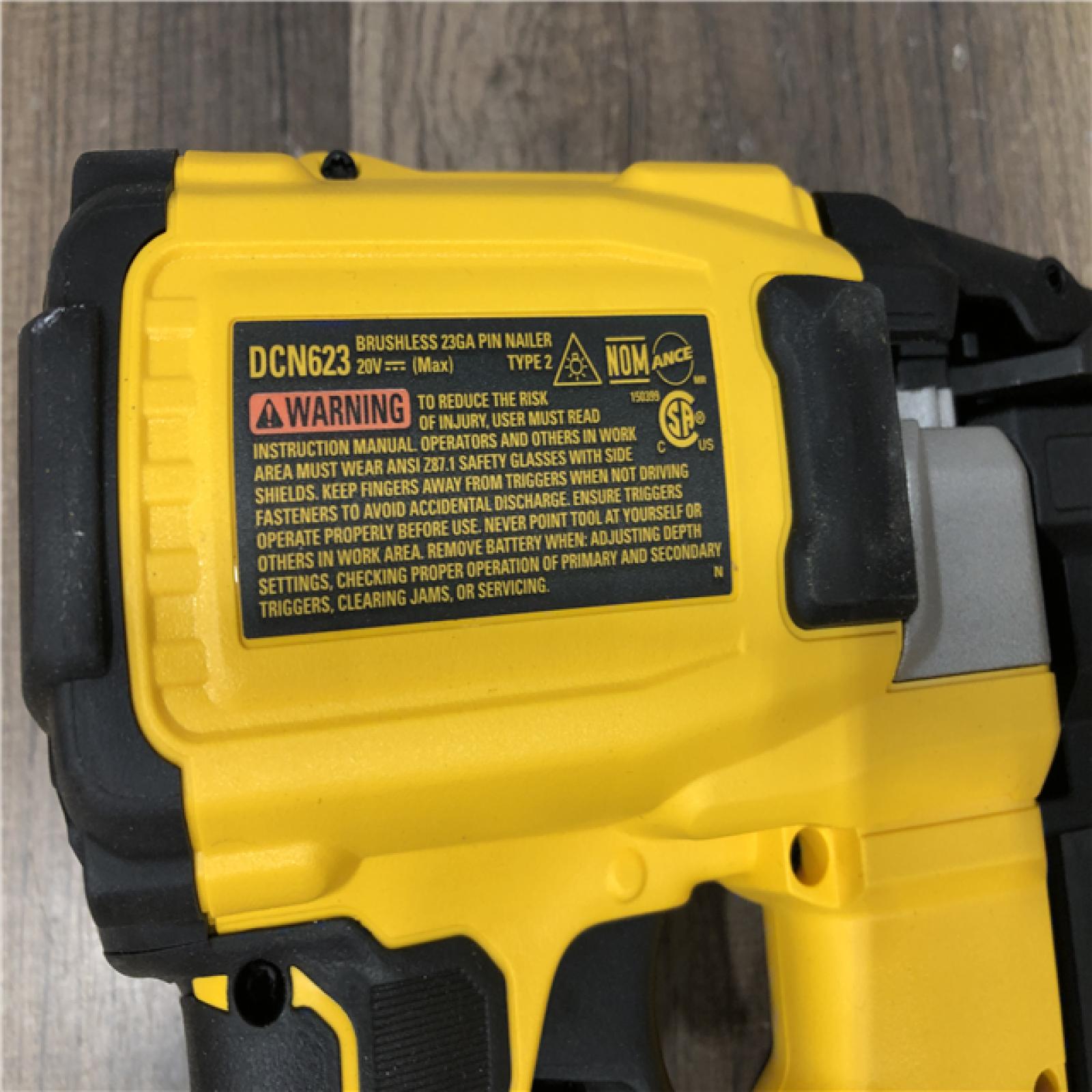 AS-IS DEWALT ATOMIC 20V MAX Lithium Ion Cordless 23 Gauge Pin Nailer Tool Only