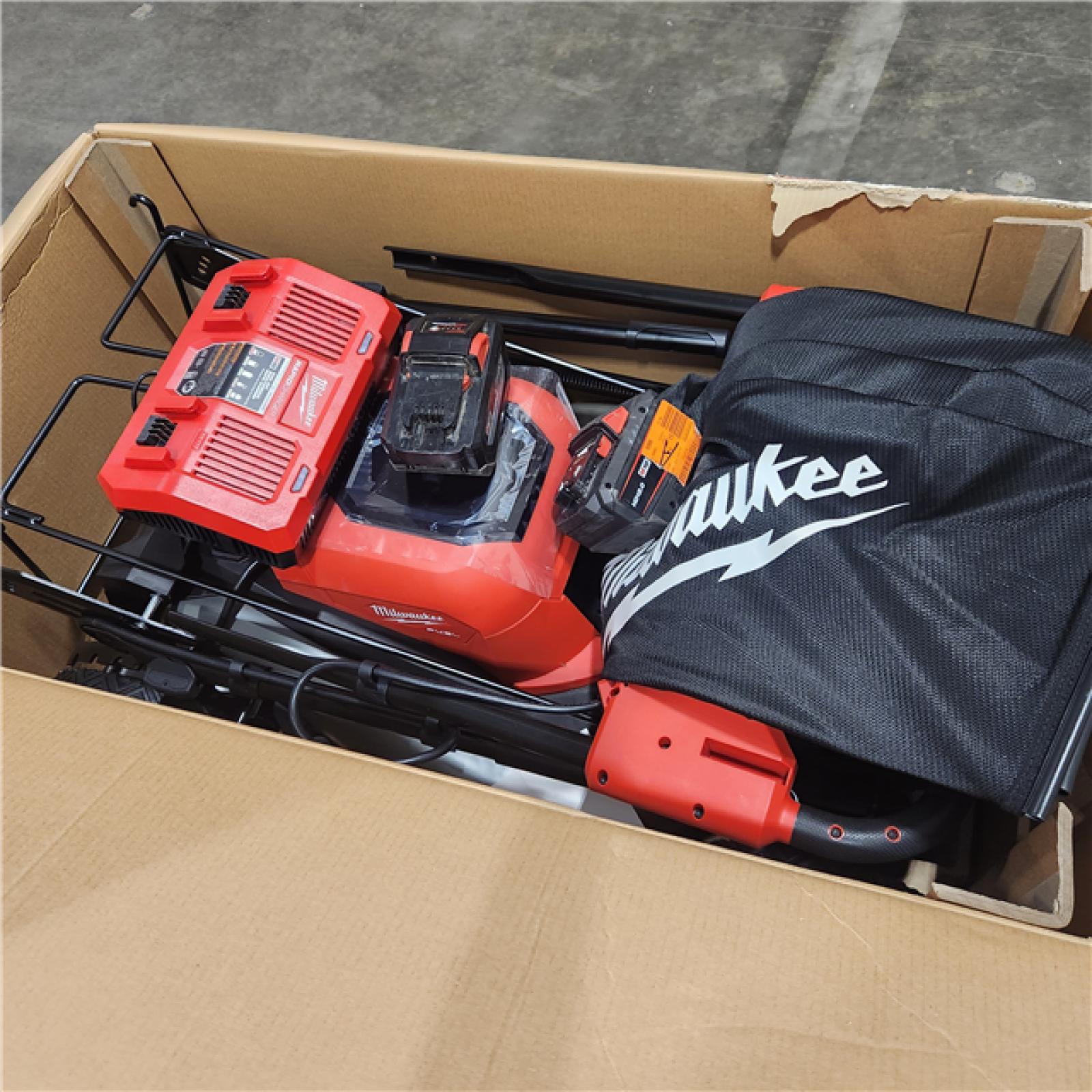 As-Is- Milwaukee M18 FUEL Brushless Cordless 21 in. Walk Behind Dual Battery Self-Propelled Mower Kit