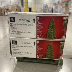 DALLAS LOCATION - Home Accents Holiday 7.5 ft. Oxford Pine LED Pre-Lit Artificial Christmas Tree T13 - 6 UNITS - RETAIL- $594