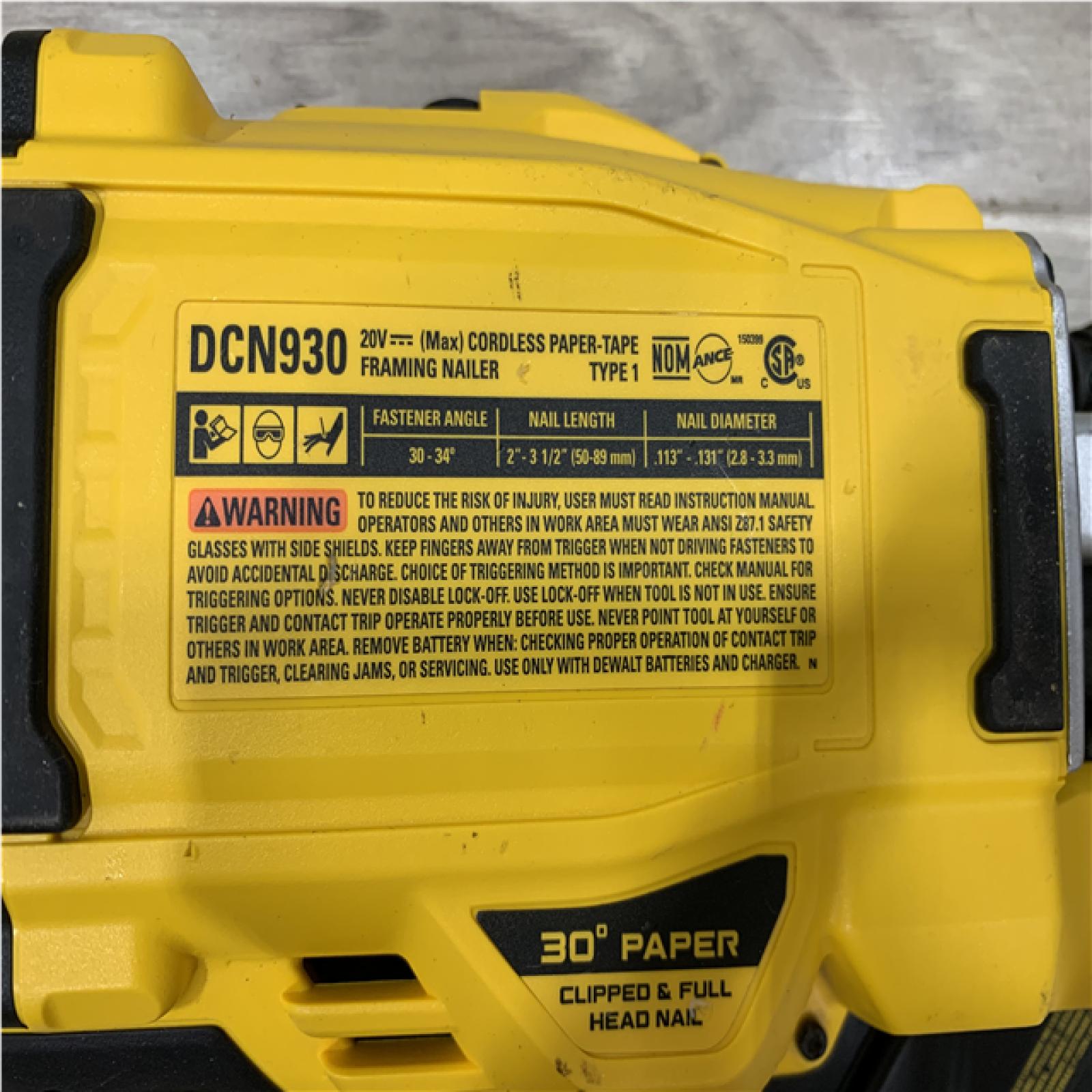 AS-IS DEWALT 20V 30 Degree Cordless Framing Nailer (Tool-Only)