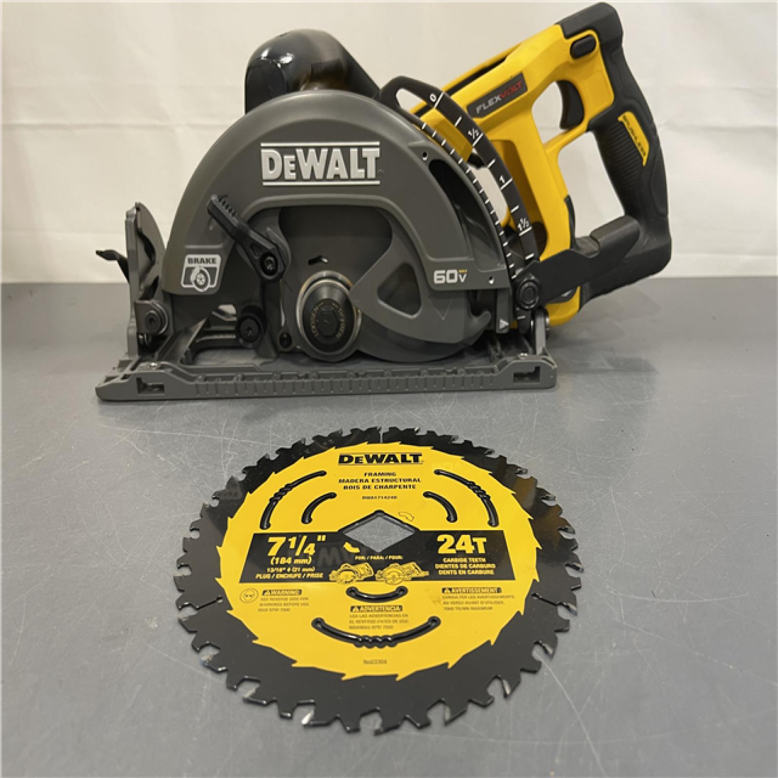 AS-IS - DEWALT FLEXVOLT 60V MAX Cordless Brushless 7-1/4 in. Wormdrive Style Circular Saw (Tool Only)