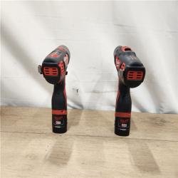 AS-IS- M12 12-Volt Lithium-Ion Brushless Cordless Subcompact Drill and Impact Driver Combo Kit W/2 Batteries and Bag (2-Tool)