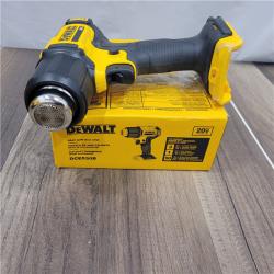 AS-IS Dewalt 20-Volt MAX Cordless Compact Heat Gun with Flat & Hook Nozzle Attachments (Tool-Only)