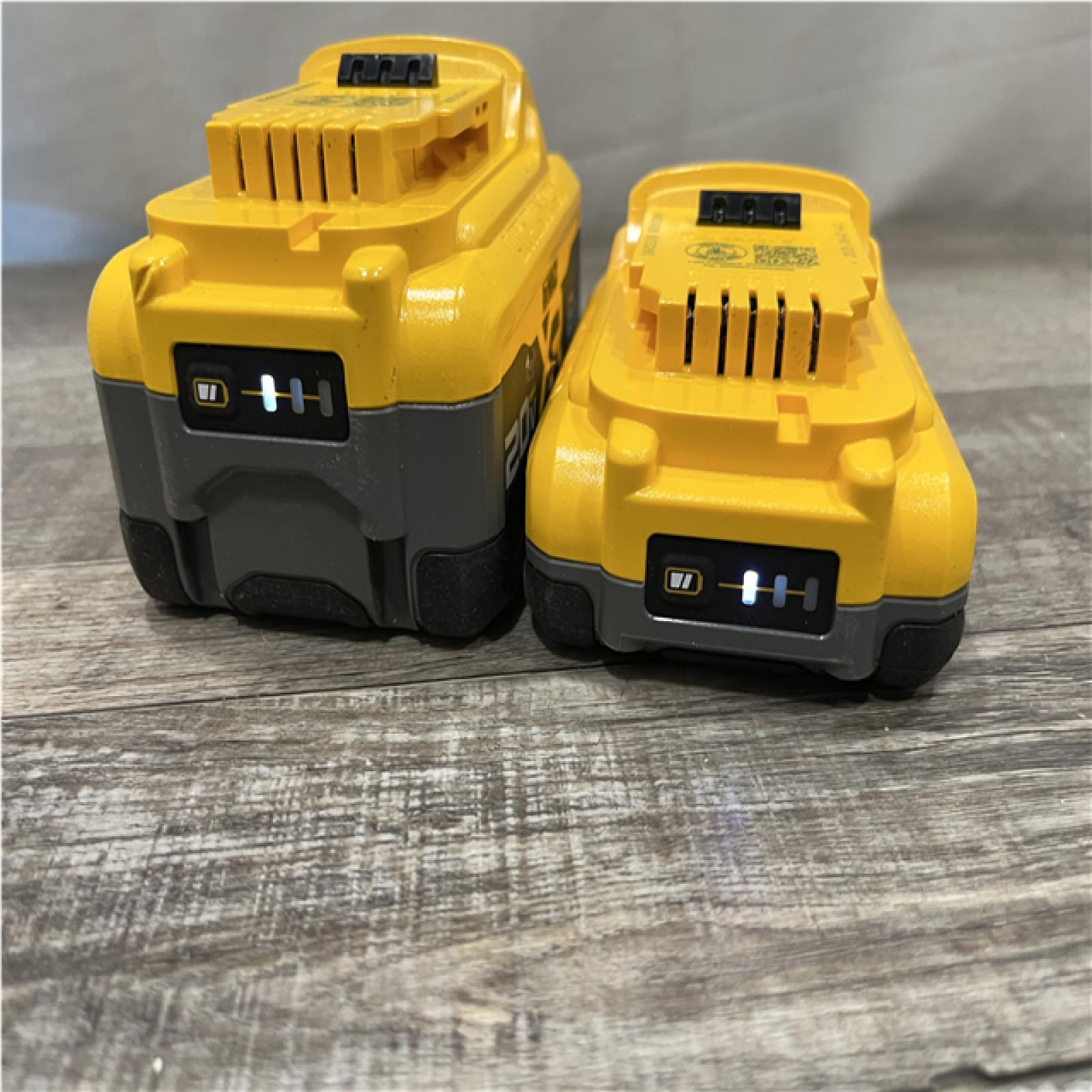 AS-IS DEWALT 20V XR Lithium-Ion Starter Pack with 8.0 Ah and 4.0 Ah Battery Packs and Charger