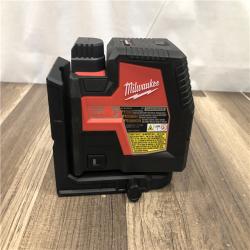 AS-IS Milwaukee Green 100 ft. Cross Line and Plumb Points Rechargeable Laser Level Kit