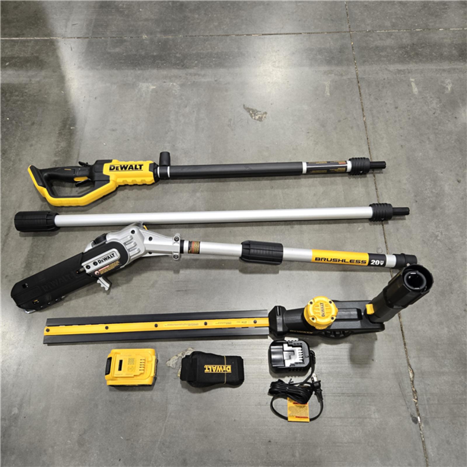 LIKE NEW! - Dewalt 20V MAX Cordless Pole Saw & Pole Hedge Trimmer Combo Kit