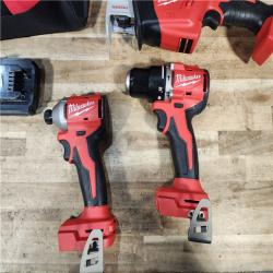 HOUSTON LOCATION - AS - IS Milwaukee M18 18-Volt Lithium-Ion Brushless Cordless 4-Tool Combo Kit