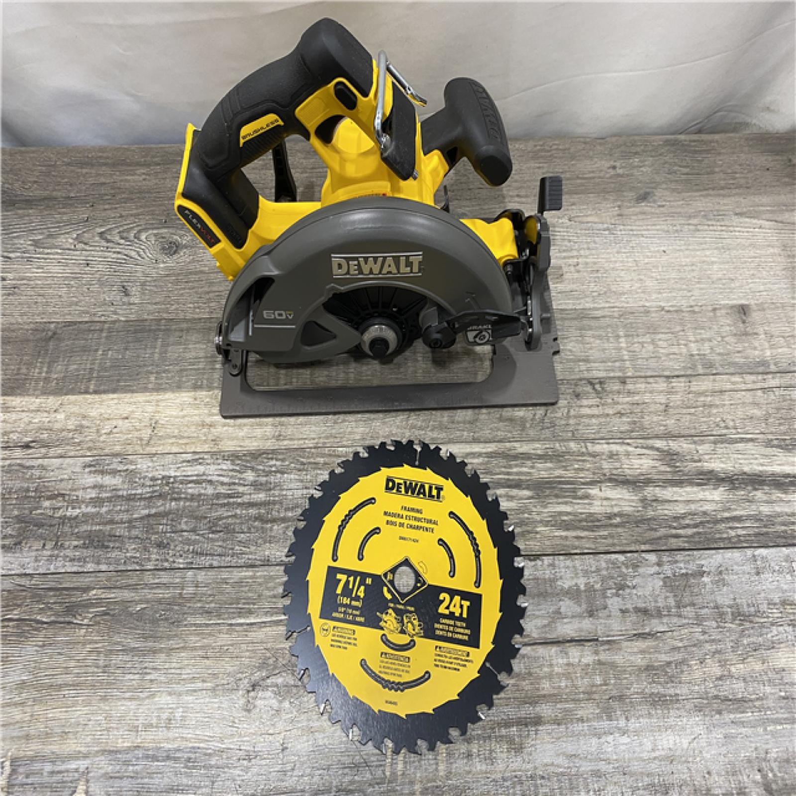 AS-IS DEWALT FLEXVOLT 60V MAX Cordless Brushless 7-1/4 in. Circular Saw with Brake (Tool Only)