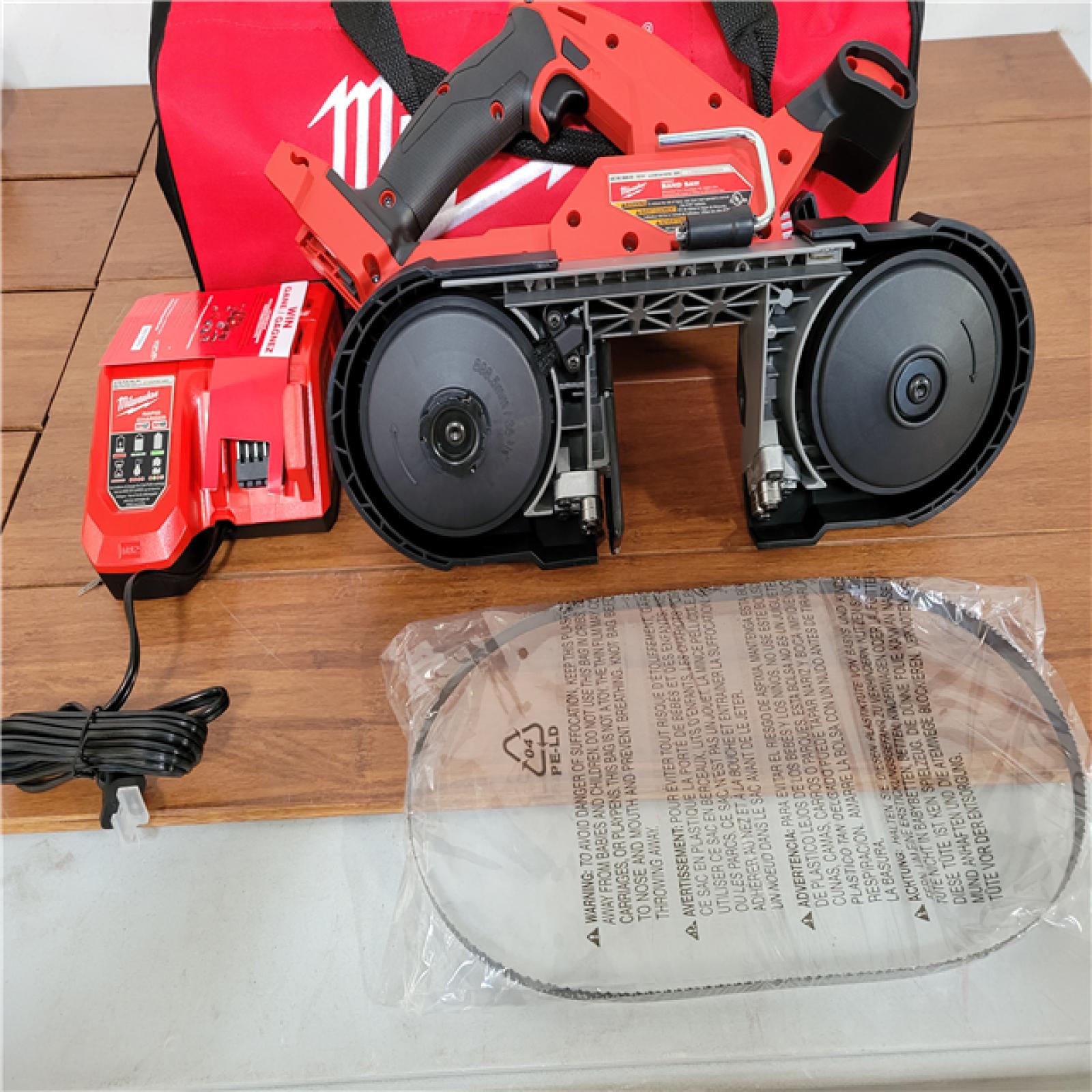 California AS-IS Milwaukee Compact Band Saw Kit  includes (1) Charger (No Battery)