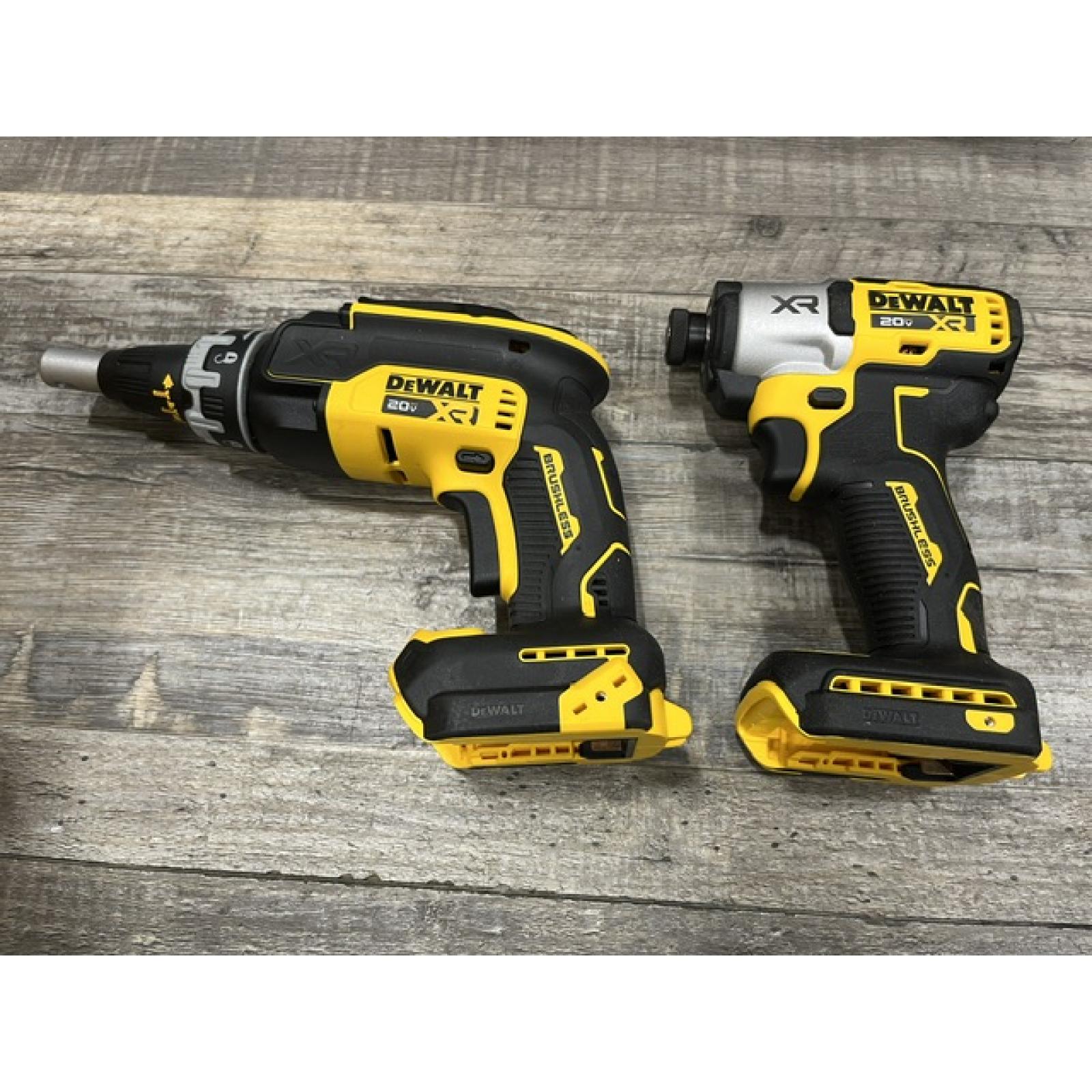 AS-IS DEWALT 20V MAX Lithium-Ion Cordless Brushless Screwgun and Impact Combo Kit