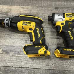 AS-IS DEWALT 20V MAX Lithium-Ion Cordless Brushless Screwgun and Impact Combo Kit