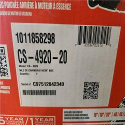 Phoenix AS-IS ECHO 20 in. 50.1 cc 2-Stroke Gas Rear Handle Chainsaw