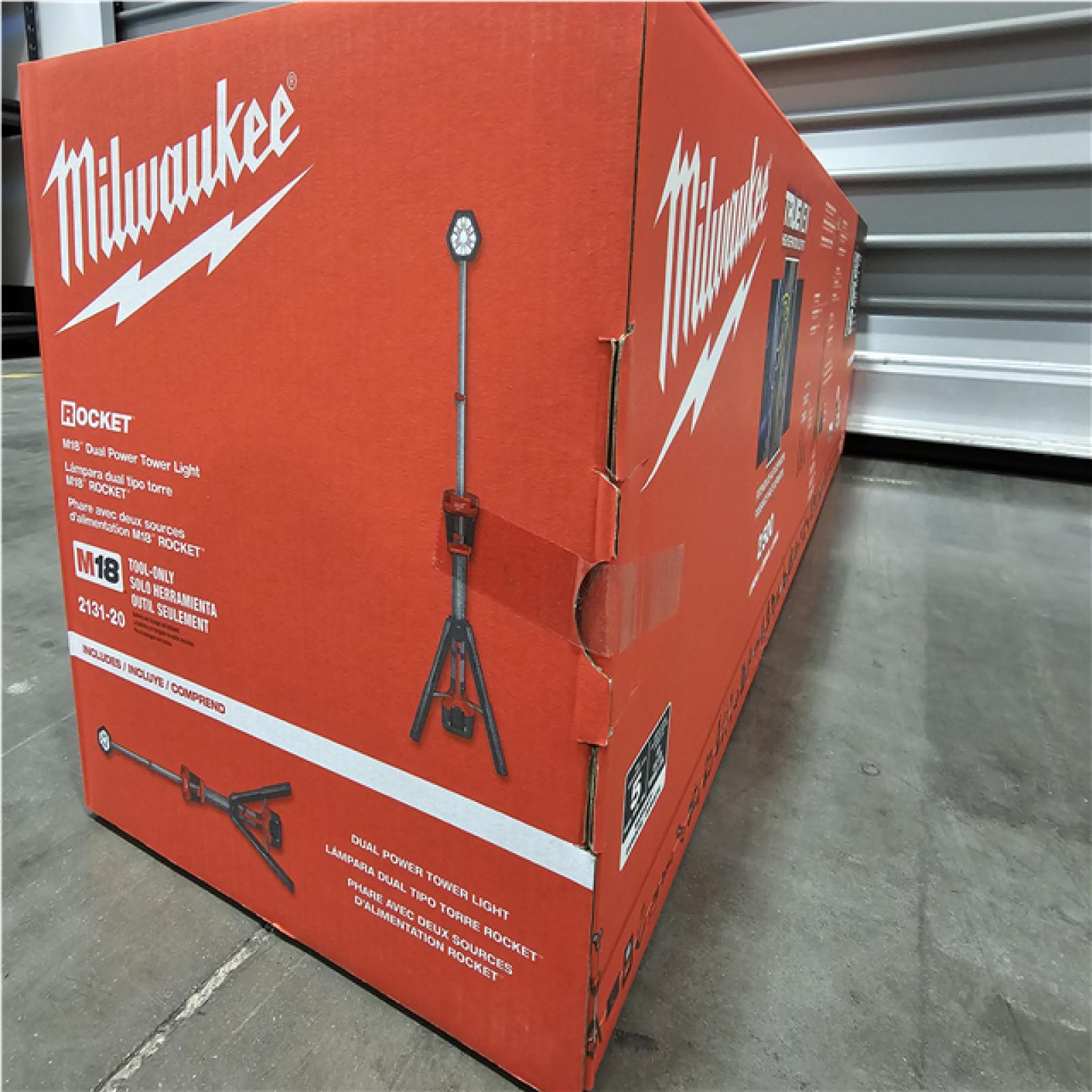 NEW! Milwaukee 18-Volt Lithium-Ion Cordless Rocket Dual Power Tower Light (Tool-Only)