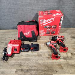 HOUSTON LOCATION - AS-IS Milwaukee 18V Cordless Brushed 2-Tool Drill/Driver and Impact Driver Kit