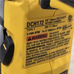 AS-IS Dewalt DCH172B MAX Atomic 20V Cordless SDS Plus Rotary Hammer (Tool Only)