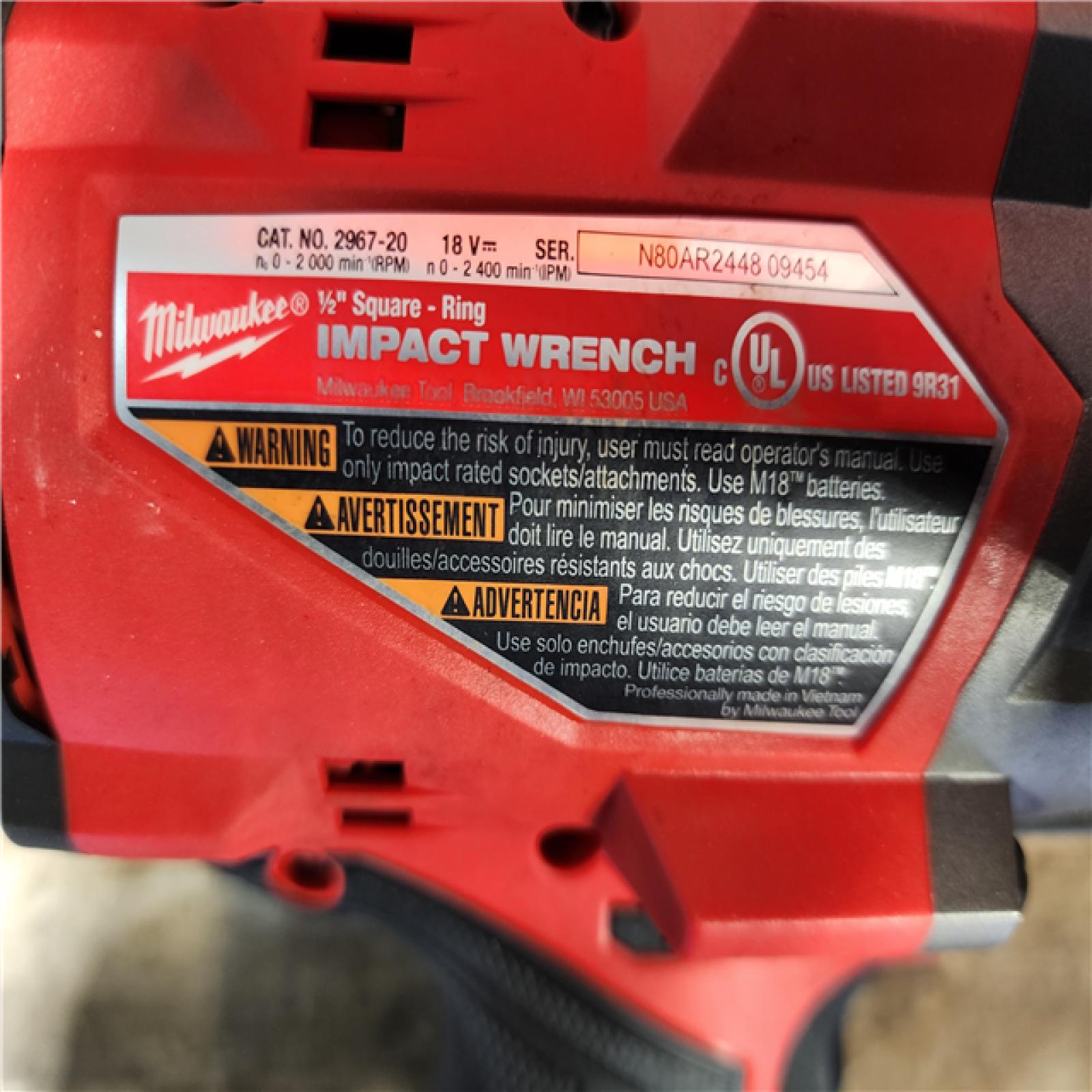HOUSTON LOCATION - AS-IS (APPEARS LIKE NEW) Milwaukee M18 FUEL 18V Lithium-Ion Brushless Cordless 1/2 in. Impact Wrench with Friction Ring (Tool-Only)