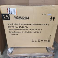 Phoenix NEW Husky Heavy-Duty 52 in. W x 20 in. D 9-Drawer Matte Gray Rolling Tool Cabinet