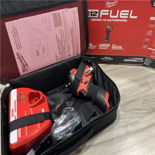LIKE NEW Milwaukee FUEL 12V Li-Ion Brushless Cordless Stubby 3/8 in. Impact Wrench Kit
