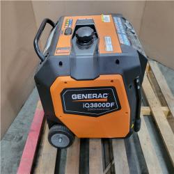 CALIFORNIA AS-IS GENERAC 3 800/3 000-WATT DUAL FUEL INVERTER GENERATOR  FULLY ENCLOSED CASE