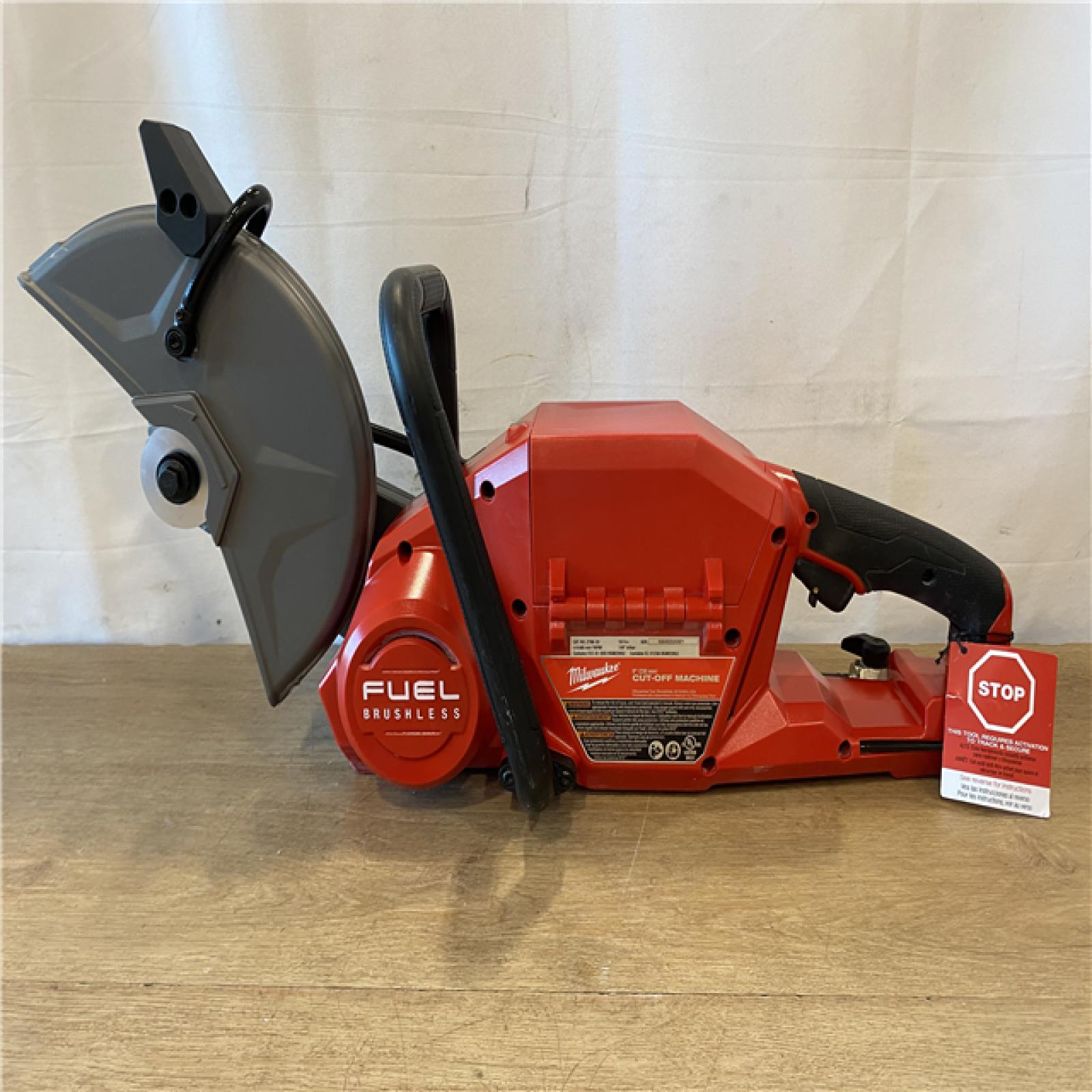 AS-IS Milwaukee FUEL ONE-KEY 18V Lithium-Ion Brushless Cordless 9 in. Cut Off Saw (Tool-Only)
