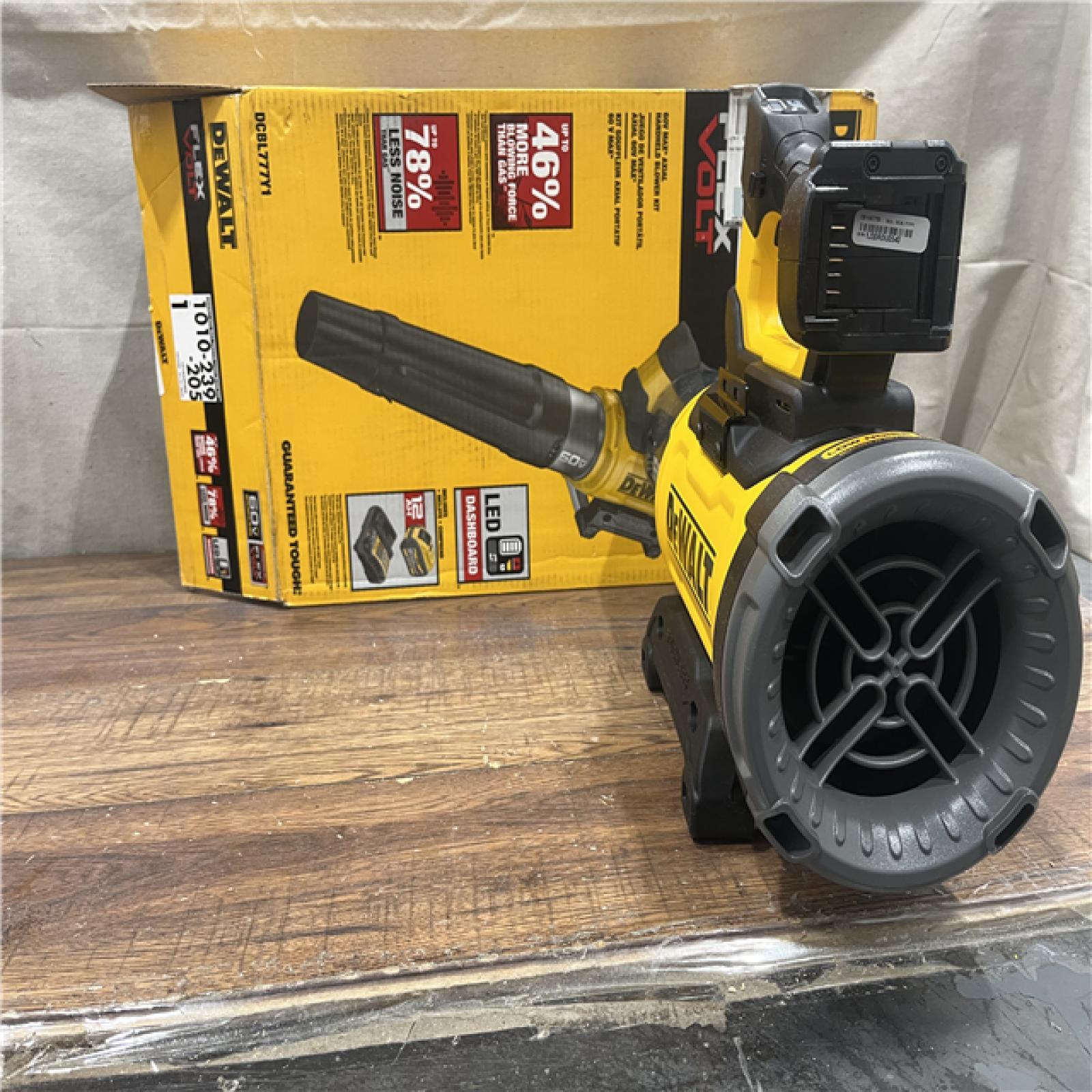AS-IS DEWALT FLEXVOLT 60V MAX 160 MPH 760 CFM Brushless Cordless  and Charger