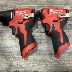 AS-IS Milwaukee 12-Volt Lithium-Ion Brushless Cordless Subcompact Drill and Impact Driver Combo Kit
