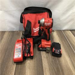 AS-IS Milwaukee 18V Lithium-Ion Brushless Cordless 1/4 in. Impact Driver Kit