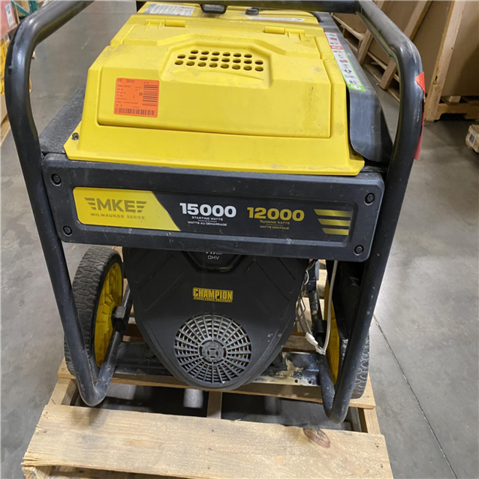 Dallas Location - As-Is Champion Power Equipment 15,000/12,000-Watt Gasoline  Portable Generator