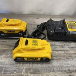 AS-IS DEWALT 20V MAX Lithium-Ion Battery Kit with 5.0Ah and 2.0Ah Battery and Charger
