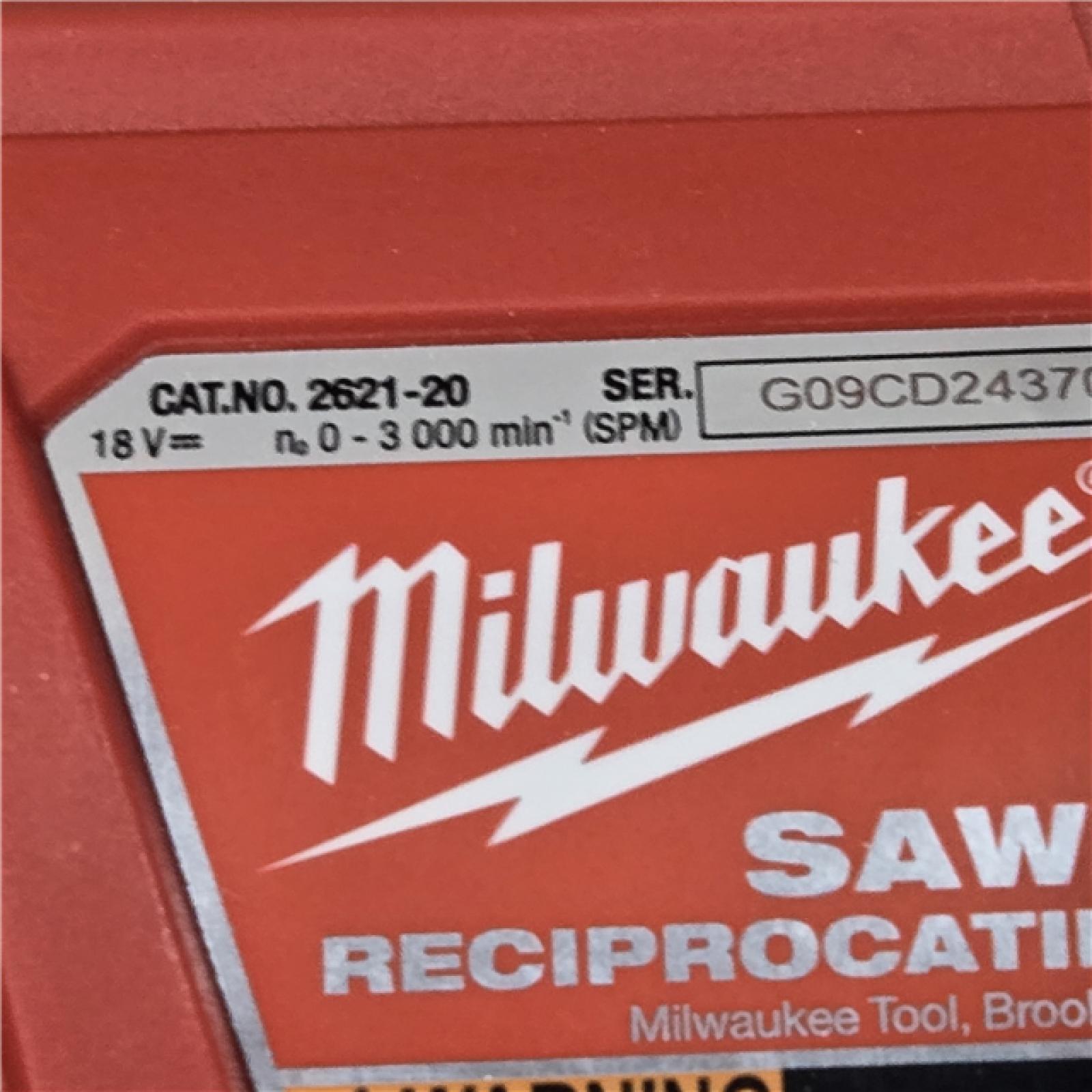 AS-IS Milwaukee  M18 SAWZALL Cordless Reciprocating Saw (Tool Only)