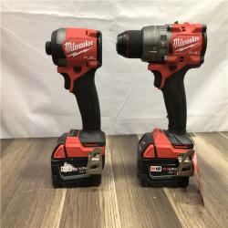 AS-IS Milwaukee FUEL 18V Lithium-Ion Brushless Cordless Hammer Drill and Impact Driver Combo Kit