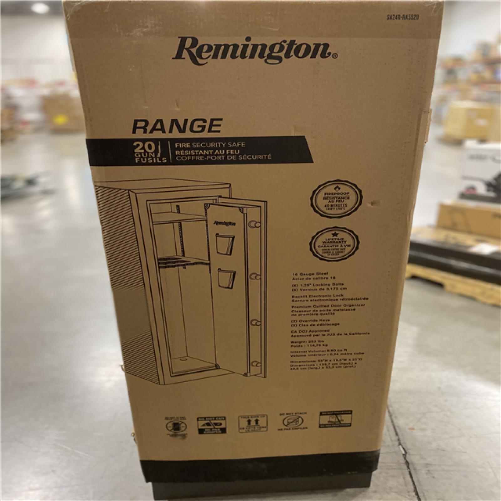 DALLAS LOCATION - Remington 20 + 2-Gun Fireproof Gun Safe with Electronic Lock  Rich Gray Hammertone Finish