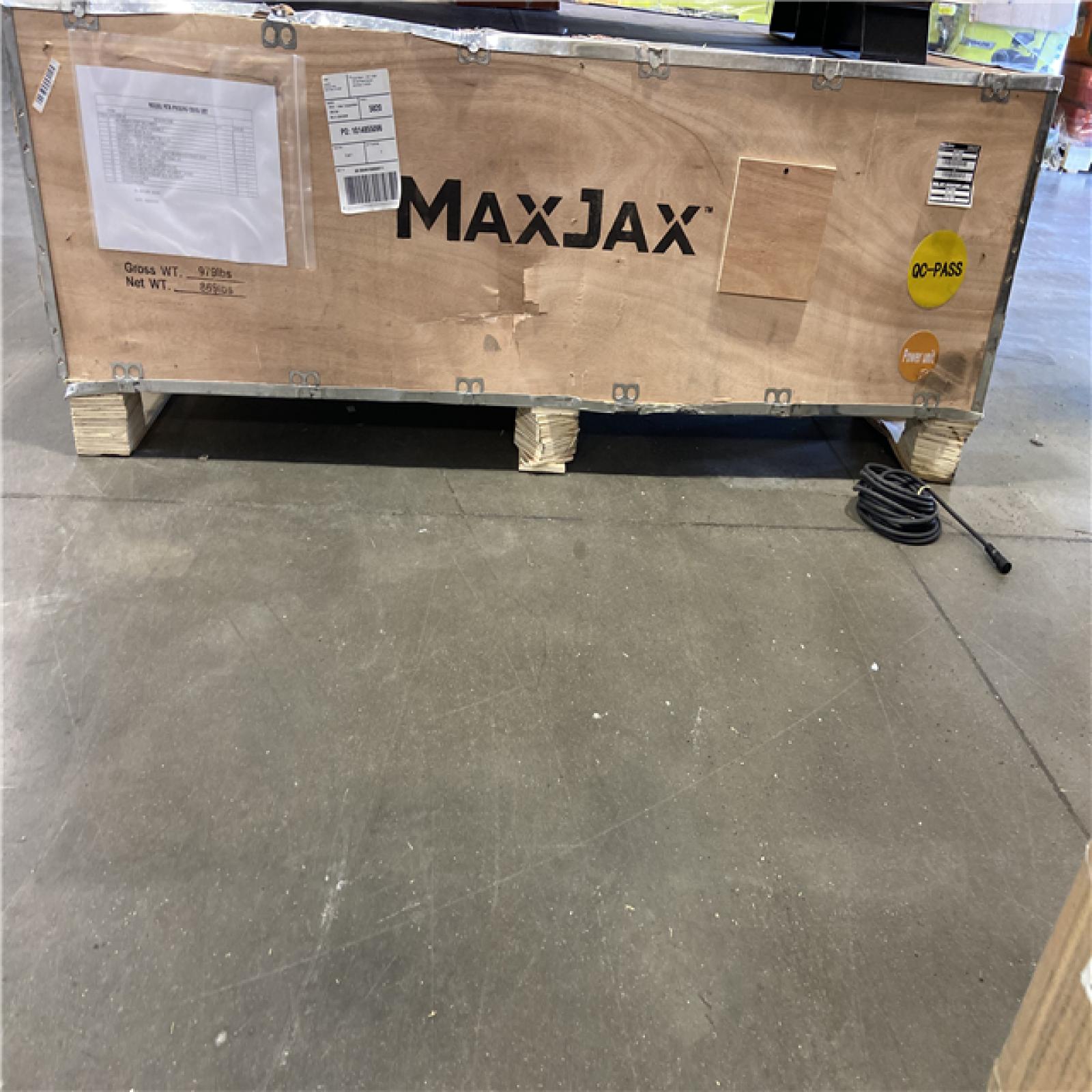 DALLAS LOCATION - MAX JAX MK7 Symmetric Portable 2 Post Car Lift with 7,000 lbs. Weight Capacity and 110V Power Unit Included
