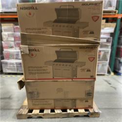 DALLAS LOCATION- NEW!- Nexgrill Gourmet Pro 6-Burner Stainless Steel Propane Gas Grill with Searing Side Burner and Griddle Max Insert PALLET (3 UNITS)