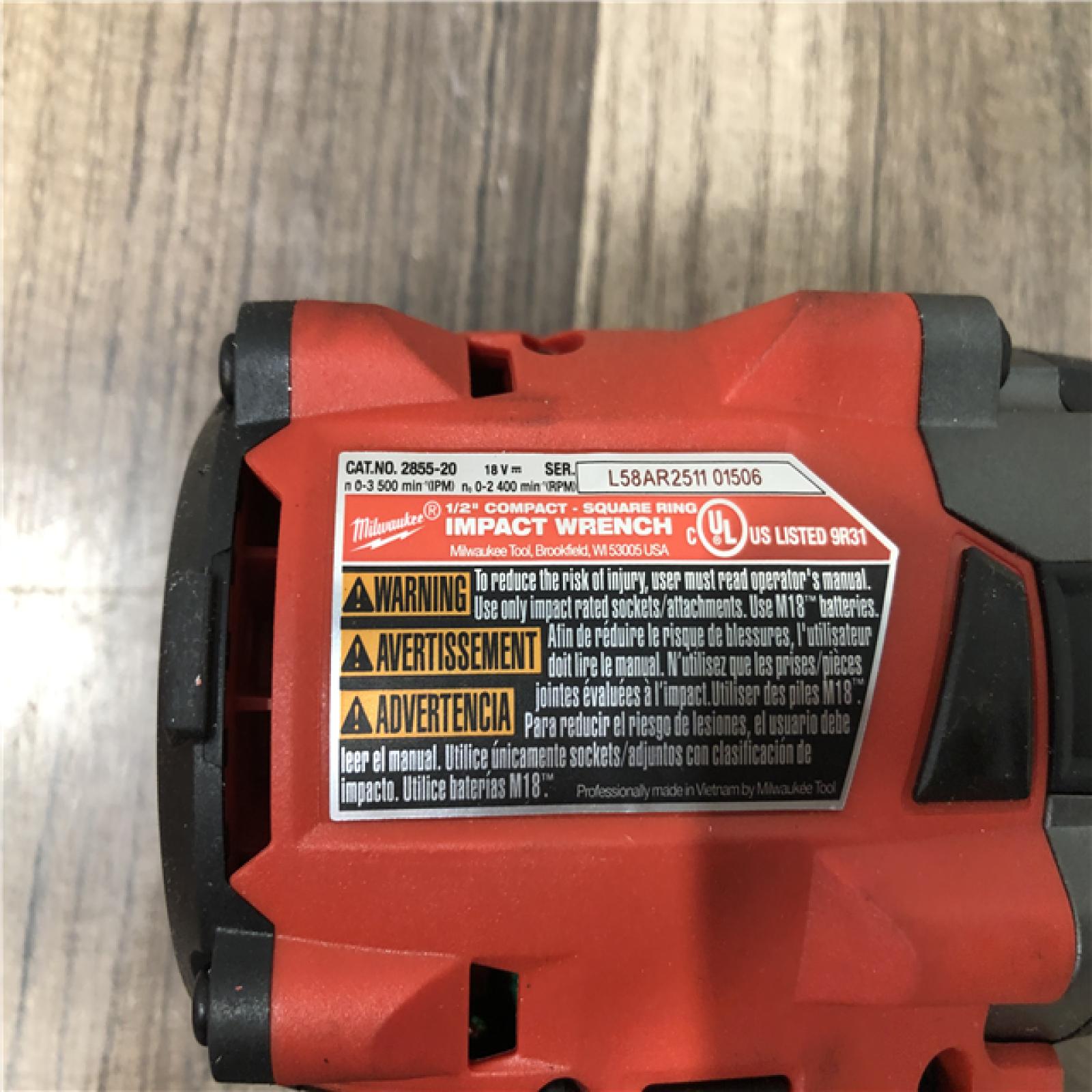 AS-IS Milwaukee FUEL GEN-3 18V Lithium-Ion Brushless Cordless 1/2 in. Compact Impact Wrench with Friction Ring (Tool-Only)