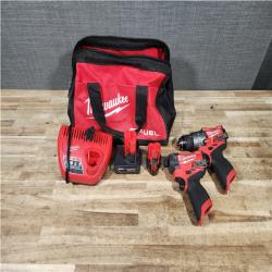 HOUSTON LOCATION - AS - IS Milwaukee 2 Tool Combo Kit W/ (2) Battery & Charger