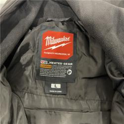 AS-IS- Milwaukee M12 12-Volt Lithium-Ion Cordless Axis Black Heated Hooded Jacket Kit with (1) 3.0 Ah Battery and Charger