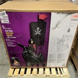 DALLAS LOCATION - AS-IS Home Accents Holiday 9.5 ft. Dead Water Giant-Sized Animated LED Pirate Ship