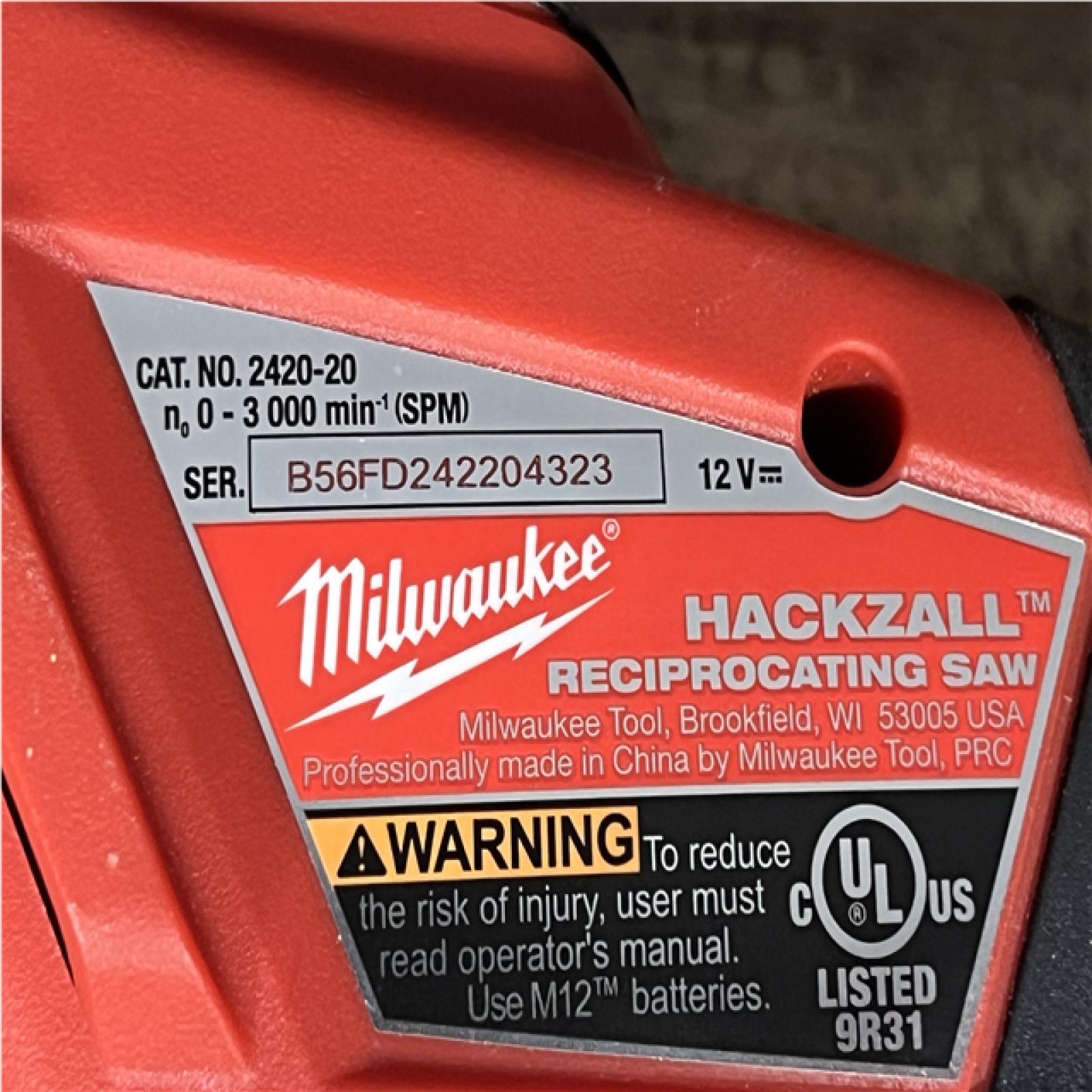 Houston Location AS-IS Milwaukee 12V Lithium-Ion HACKZALL Cordless Reciprocating Saw Kit
