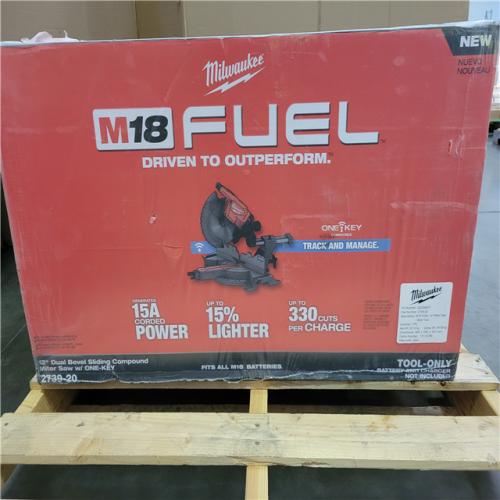 CALIFORNIA NEW MILWAUKEE M18 12 DUAL BEVEL SLIDING COMPOUND MITER SAW W/ ONE-KEY
